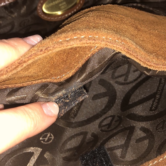 Francesco Biasia Leather clasp cognac purse - Picture 11 of 12